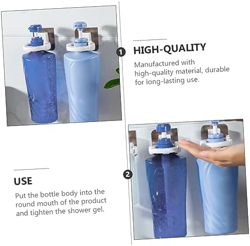 PRETYZOOM 3Pcs Adhesive Shower Gel Holders Wall Mounted Storage Racks