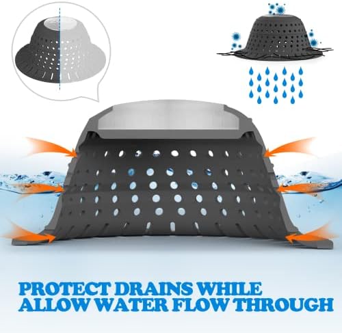 Zaa Bathtub Drain Hair Catcher 2 Pack Silicone Collapsible