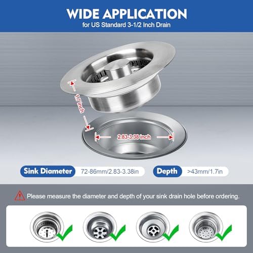 WarmSpray 3 in 1 Kitchen Sink Drain Strainer
