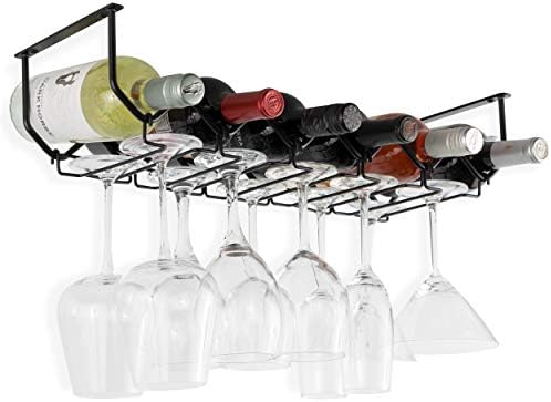 Wallniture Piccola Metal Wine Glass Holder for Kitchen