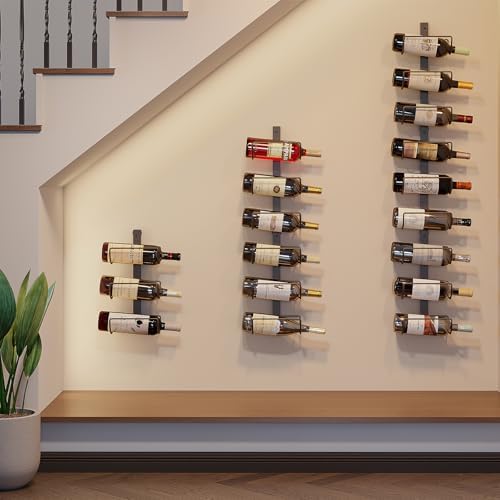 Sonyabecca 9 Bottle Wall Wine Rack - Detachable Organizer for Kitchen Pantry Bar