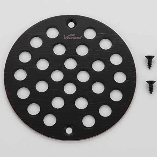 4-Inch Screw-in Shower Strainer Drain Cover Replacement - Oil Rubbed Bronze