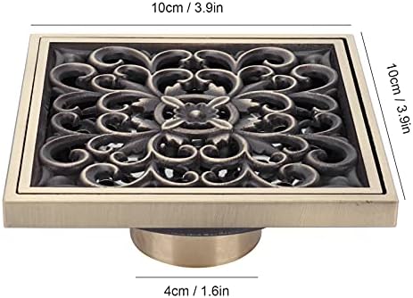 Tomotato Floor Drain 10x10cm Antique Bathroom Shower Strainer Replacement