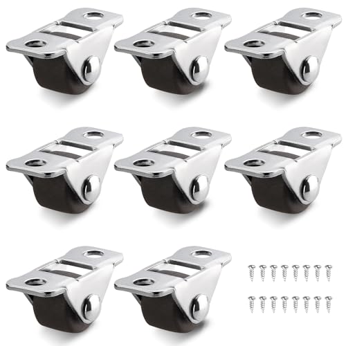 LYASIL 8Pack 05 Inch Mini Caster Wheels