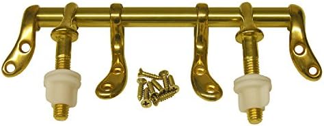 LASCO 14-1053 Polished Brass Toilet Seat Hinge with Bolts and Nuts