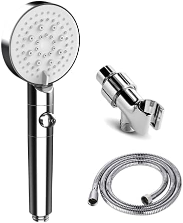 6 Function Handheld Shower Head with 59 Inch Hose Bracket