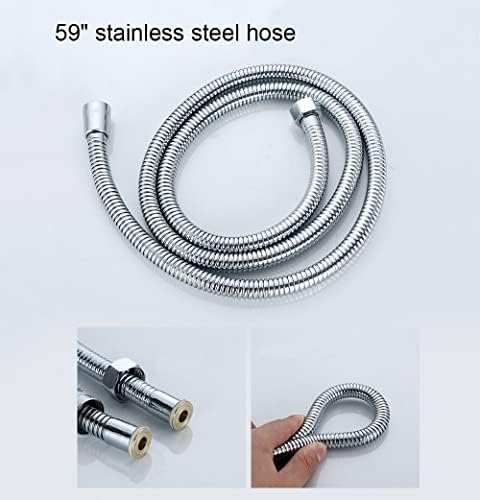 6 Function Handheld Shower Head with 59 Inch Hose Bracket