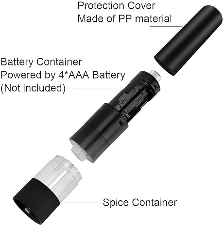 Electric Spice Grinder With LED Light - Salt Pepper Shaker Set