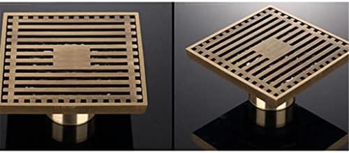 Square Floor Waste Grate Bathroom Drain in Antique Bronze or Chrome