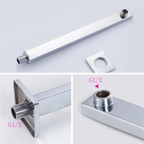 Wall Mounted Shower Arm Chrome Brushed Nickel Matte Black