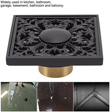 4x4 Inch Square Shower Floor Drain in Antique Style