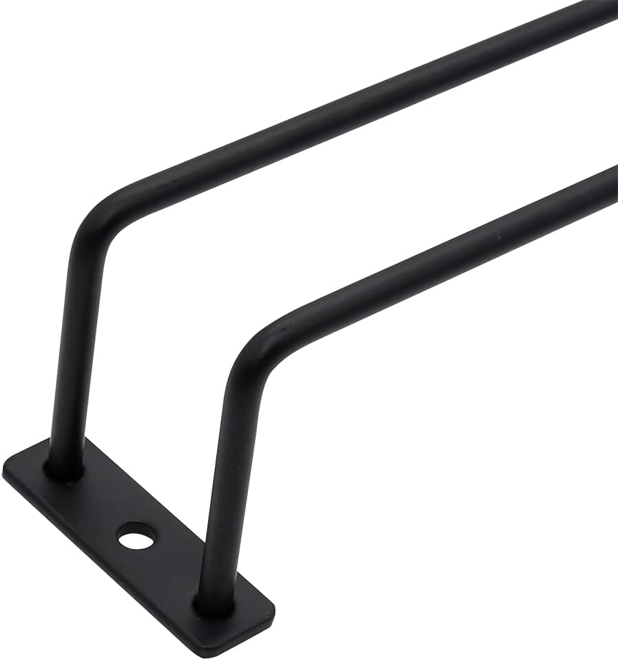 96-Inch Wine Glass Rack Set - 3 Pack Black Metal Organizer