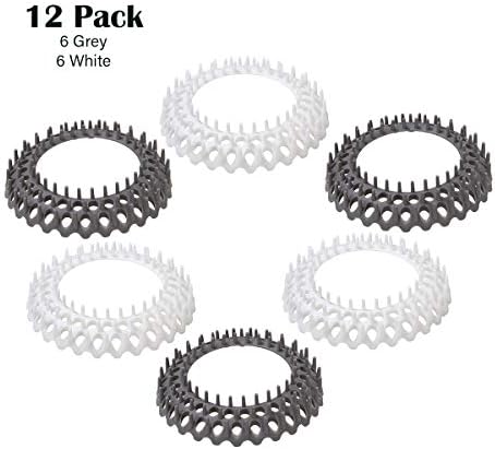 Evriholder Vanity Sink Drain Savers 37-Inch Gray White 12 Pack