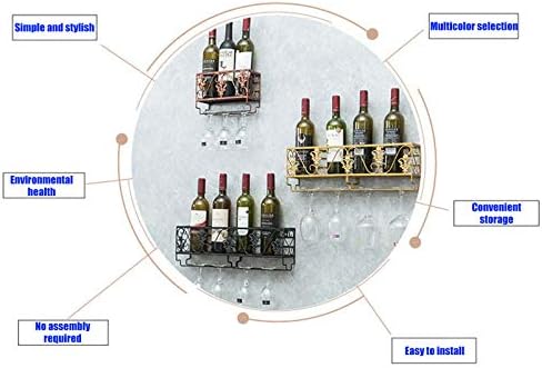 Iron Art Wall-Mounted Wine Racks Glass Holder Durable 50Cm10Cm