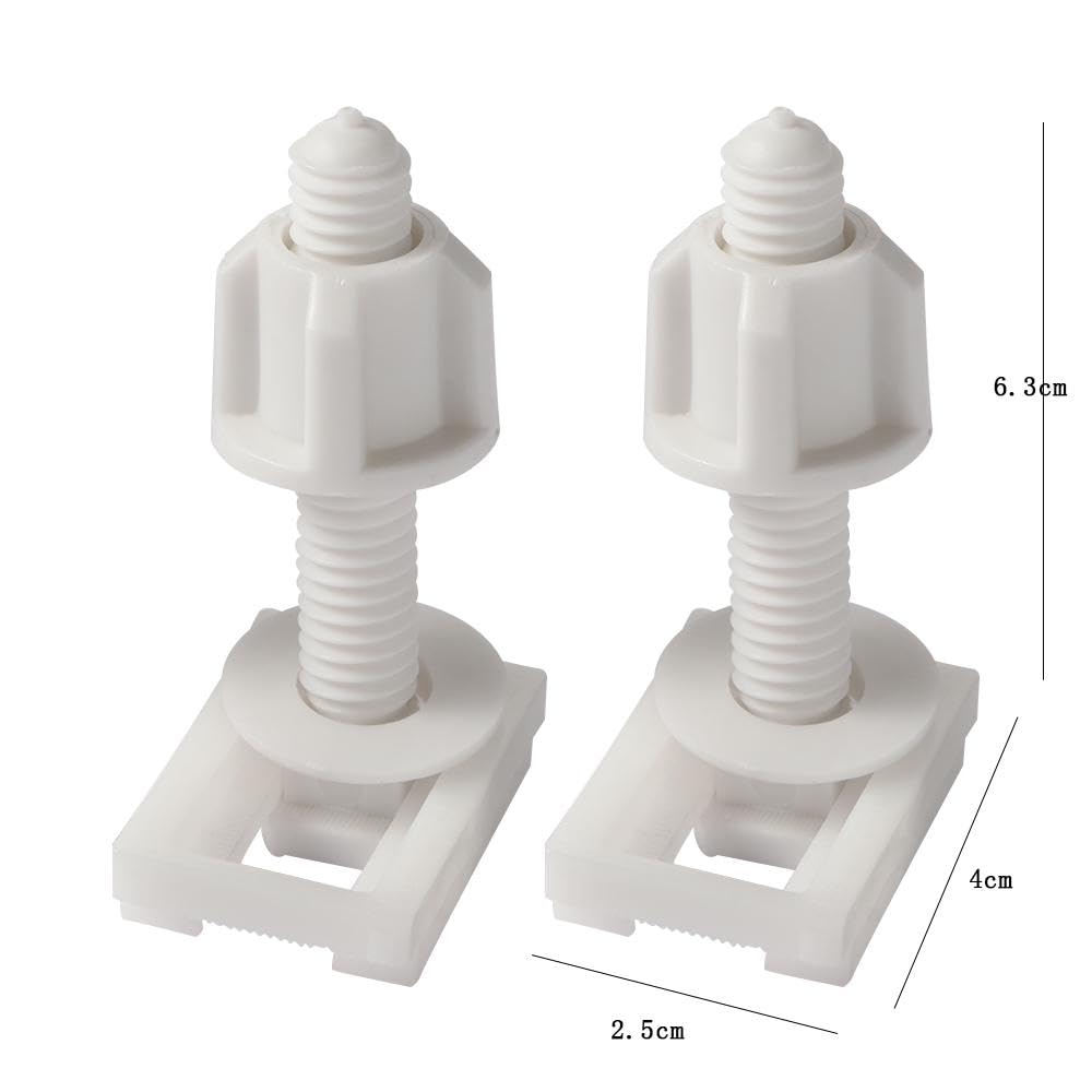 Pokinge 10pcs White Toilet Seat Hinges Replacement