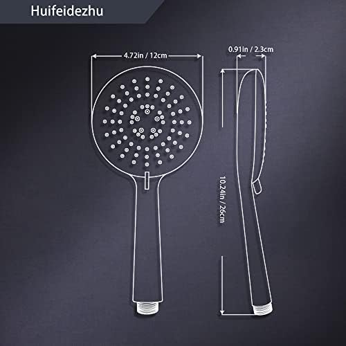 Huifeidezhu Handheld Shower Head 3 In 1 Spray Mode
