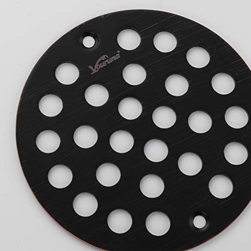 4-Inch Screw-in Shower Strainer Drain Cover Replacement - Oil Rubbed Bronze