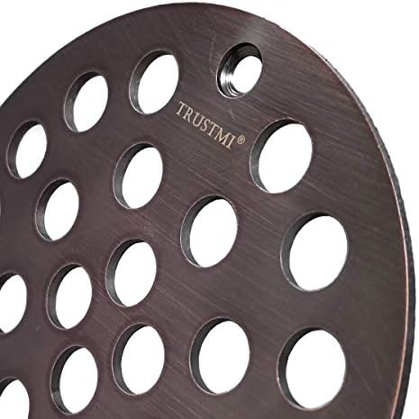 TRUSTMI 4 Inch Screw-in Shower Drain Cover Oil Rubbed Bronze