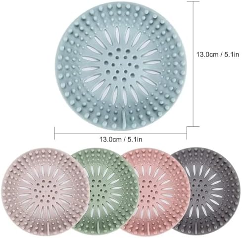 Pack of 6 Silicone Hair Catcher for Bath