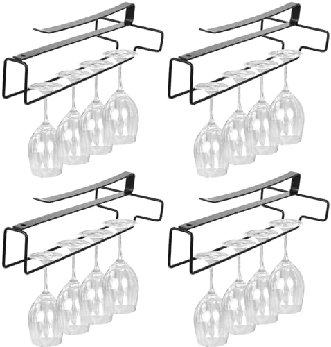 HOFURME 4 Pcs Wine Glass Holder Rack