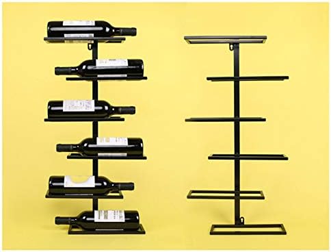 Wall-Mounted Wine Racks 4 or 6 Bottles Black