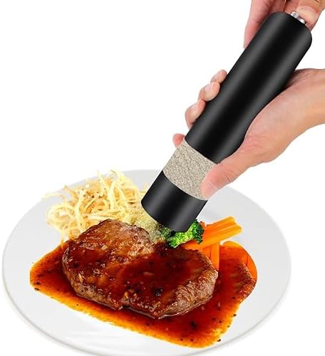 Electric Spice Grinder With LED Light - Salt Pepper Shaker Set