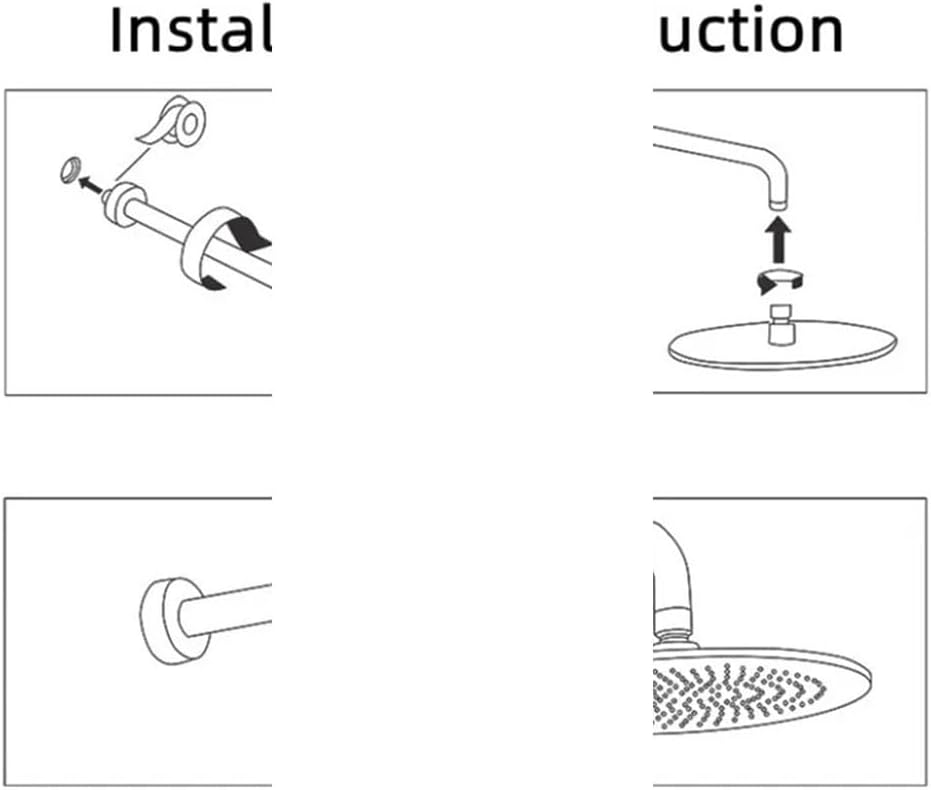 Black Stainless Steel Shower Arm with 50-70CM Extension
