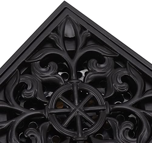 Square Shower Floor Drain with Removable Cover Matte Black 4 Inch