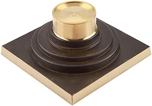 39 Inch Square Shower Drain in Antique Brass