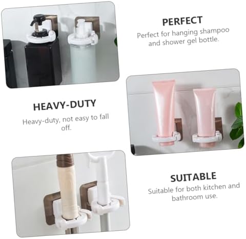 FONDOTIN 3pcs Wall-Mounted Shower Gel Bottle Holder