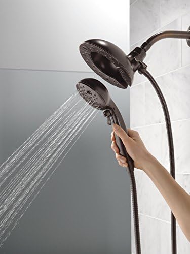 Delta H2Okinetic In2ition 5-Setting Handheld Shower Head with Hose Venetian Bronze