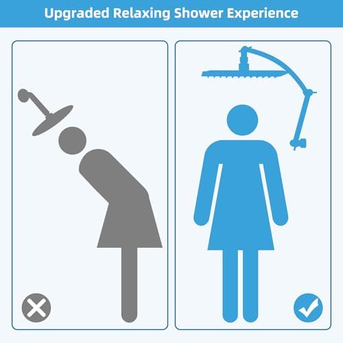 Hibbent 20 All Metal Adjustable Shower Arm