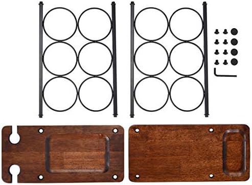 ALLCENER 6-Bottle Wine Rack with Glass Holder