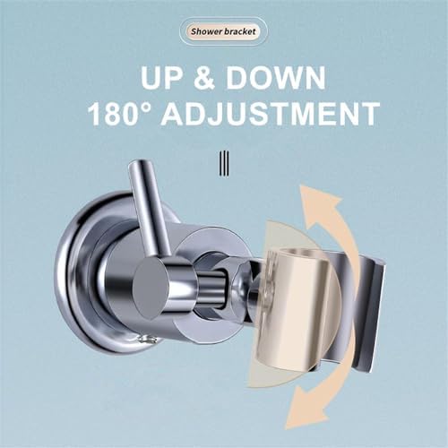 All Metal Shower Head Holder with 180 Adjustable Wand Mount