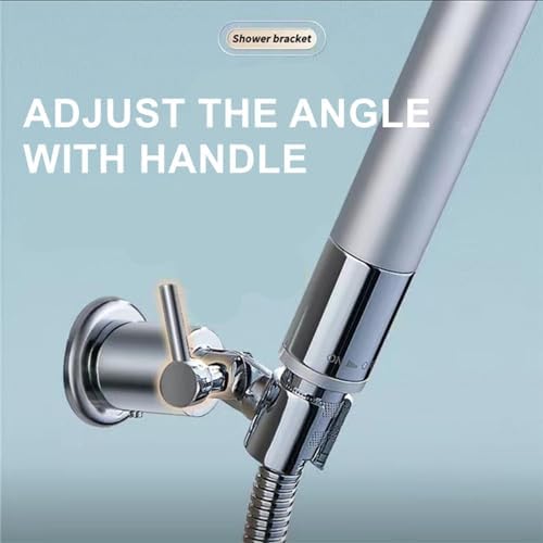 All Metal Shower Head Holder with 180 Adjustable Wand Mount