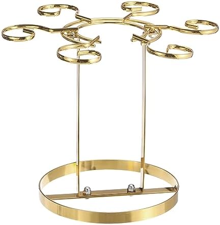 Stylish Gold Wine Glass Holder with 6 Hooks
