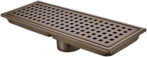 Orhemus Linear Shower Drain with Brushed Bronze Finish