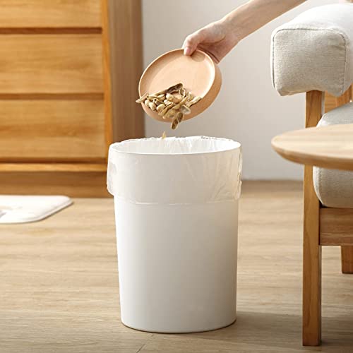 Lyellfe 6 Pack Small Trash Can 15 Gallon Round Wastebasket with Handles