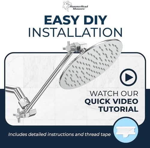 HammerHead Showers 12 Inch All Metal Extension Arm