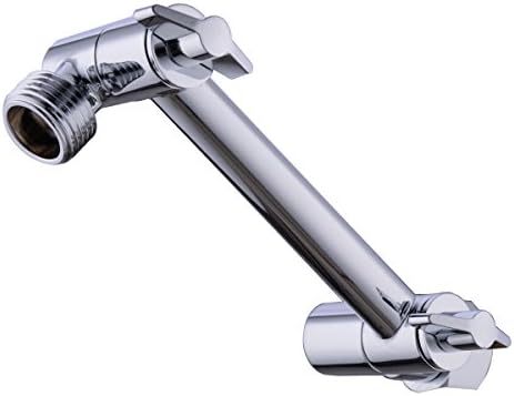 TRUSTMI 4 Inch Brass Shower Arm Extension Mount with Adjustable Height