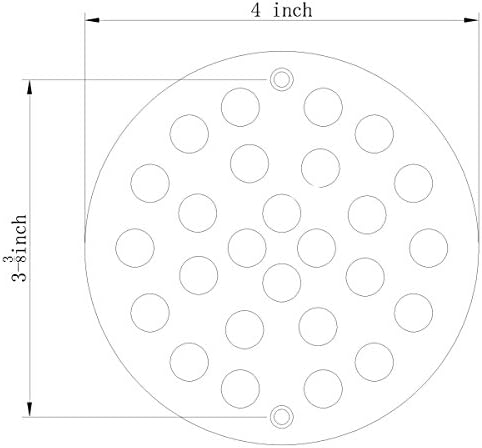 TRUSTMI 4 Inch Screw-in Shower Drain Cover Oil Rubbed Bronze