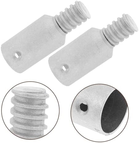2pcs Metal Threaded Tip Replacement Kit for Broom and Mop Handles 1