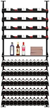 Black Metal Wine Rack - Stores 84 Bottles Modular Design