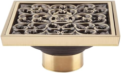 Fafeicy Antique Shower Drain Brass Floor Drain 43x43x28in