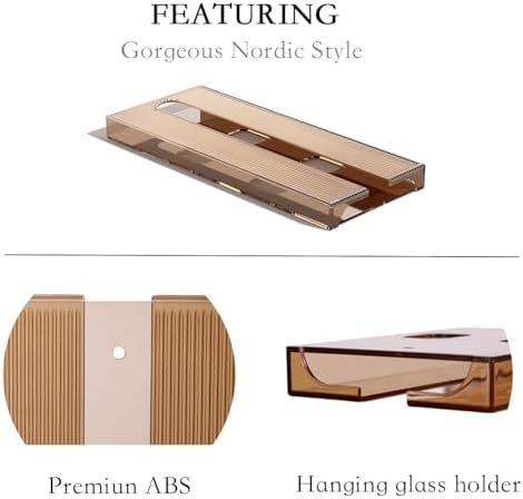 Vaisoeny 4-Pack Translucent Wine Glass Rack