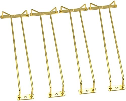 RedDreamer 14-Inch Gold Wine Glass Rack Set of 4