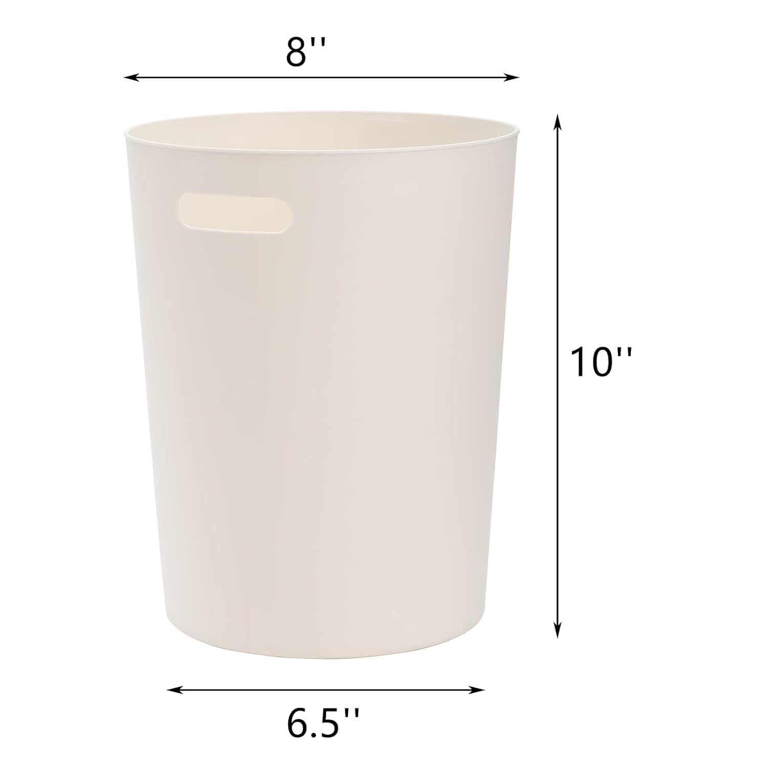 Lyellfe 6 Pack Small Trash Can 15 Gallon Round Wastebasket with Handles