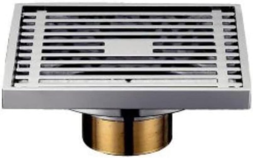Square Floor Waste Grate Bathroom Drain in Antique Bronze or Chrome