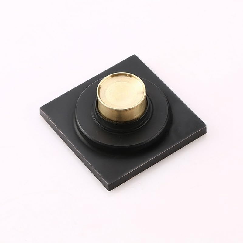 Flower Carved Art Square Bathroom Floor Drain 4 Antique Brass