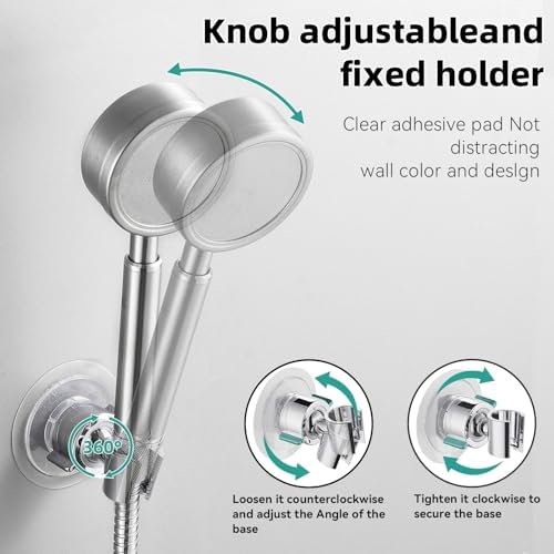Cobbe Wall Mount Shower Head Holder - 360 Adjustable with Tension Nut